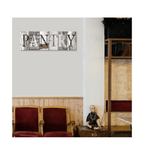Pantry Sign Kitchen Decor Canvas Prints Decorative Signs (With Solid Wood Inner Frame) (Pantry, 6 x 17 inch)