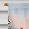 Fishing Santa Claus with Bluegill Christmas House Flag Large Porch Sleeve Pole Decorative Outside Yard Banner Artwork Wall Hanging, Polyester