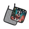 French Bulldog Christmas Pair of Pot Holders Kitchen Heat Resistant Pot Holders Sets Oven Hot Pads for Cooking Baking BBQ, 7 1/2 x 7 1/2