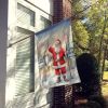 Fishing Santa Claus with Catfish Christmas House Flag Large Porch Sleeve Pole Decorative Outside Yard Banner Artwork Wall Hanging, Polyester