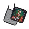 Jack Russell Terrier Christmas Pair of Pot Holders Kitchen Heat Resistant Pot Holders Sets Oven Hot Pads for Cooking Baking BBQ, 7 1/2 x 7 1/2