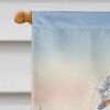 Fishing Santa Claus with Catfish Christmas House Flag Large Porch Sleeve Pole Decorative Outside Yard Banner Artwork Wall Hanging, Polyester